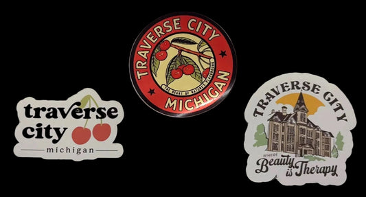 Traverse City Michigan - 3 Sticker Pack